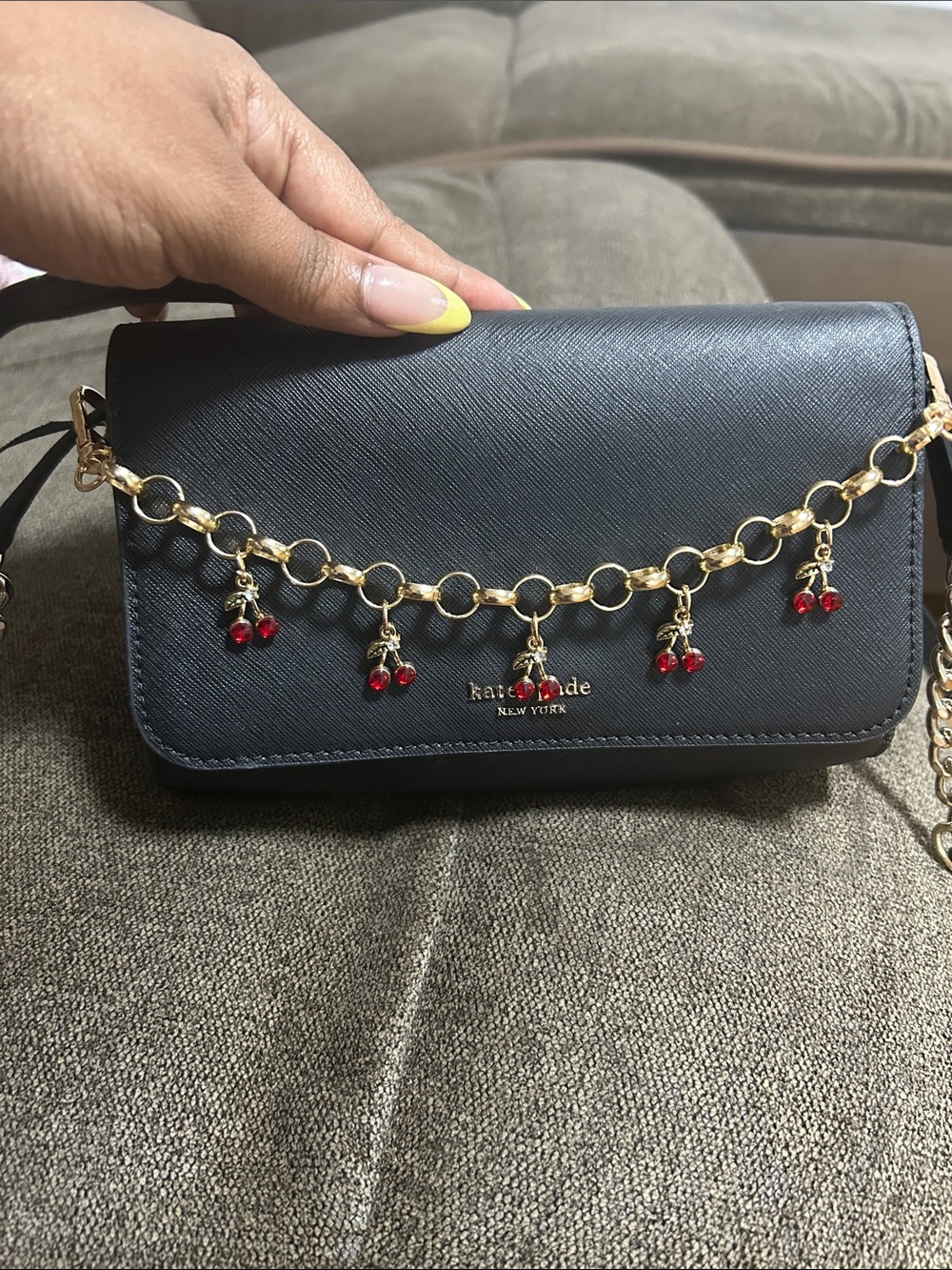 EUC kate spade Black Leather Crossbody
